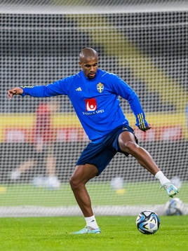 Isak Hien of the Swedish national football team