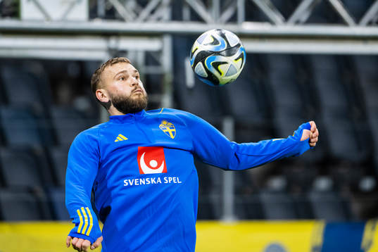 Jesper Karlström of the Swedish national football team
