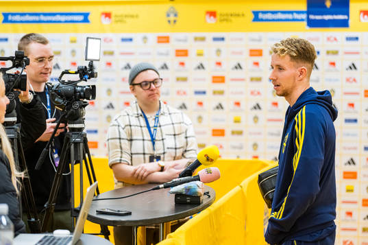 Samuel Gustafson of the Swedish national football team