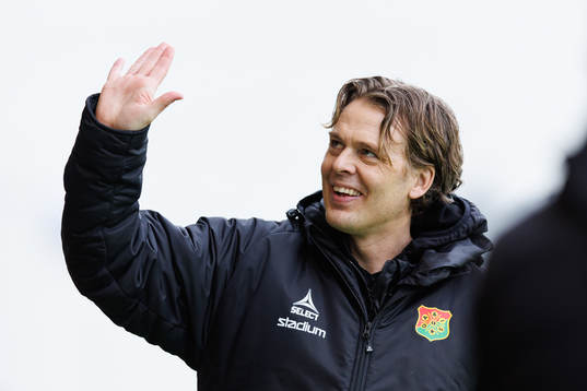 GAIS tränare Fredrik Holmberg innan träningsmatchen