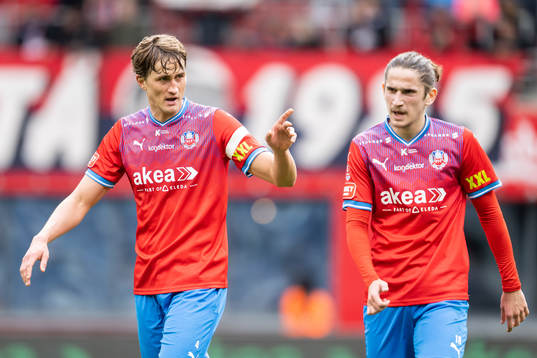 Helsingborgs Thomas Rogne och Ervin Gigovic