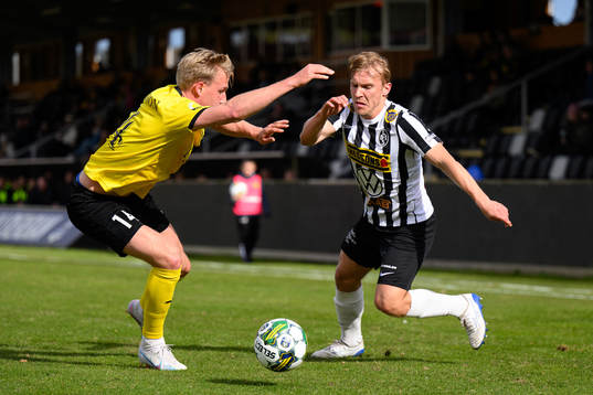 Mjällbys Herman Johansson och Landskronas Edvin Dahlqvist