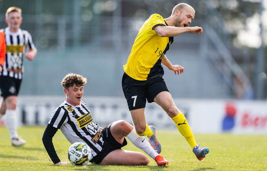 Landskronas Max Nilsson och Mjällbys Viktor Gustafson