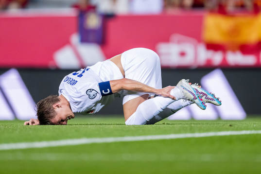 Martin Ødegaard of Norway in pain