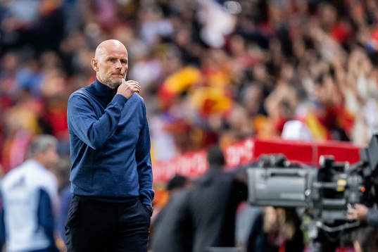 Head coach Ståle Solbakken of Norway looks dejected