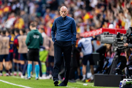 Head coach Ståle Solbakken of Norway looks dejected