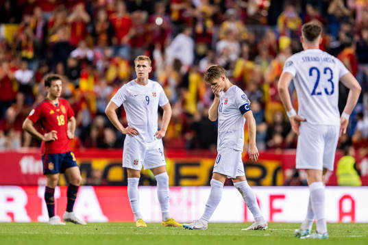 Martin Ødegaard of Norway looks dejected
