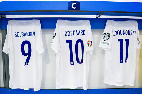 The kits of Ola Solbakken, Martin Ødegaard and Mohamed
