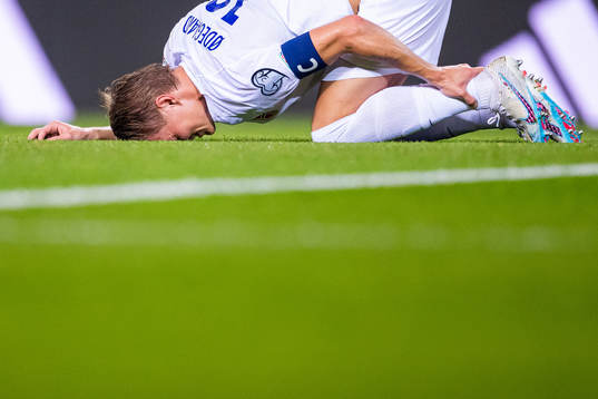 Martin Ødegaard of Norway in pain