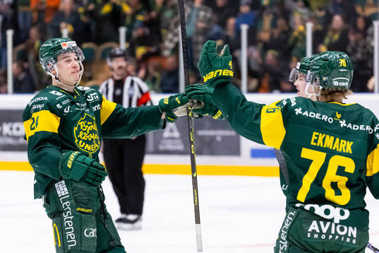 Björklövens Linus Cronholm jublar