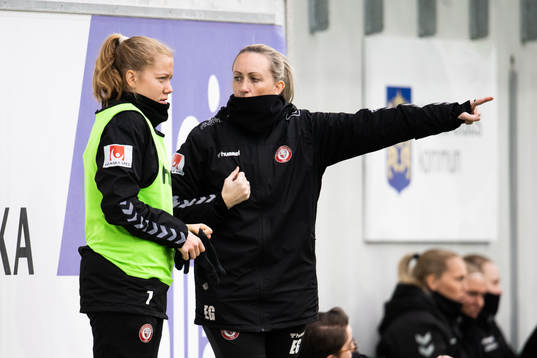 Kristianstads tränare Elisabet Gunnarsdottir och