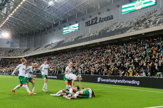 Hammarbys spelare jublar