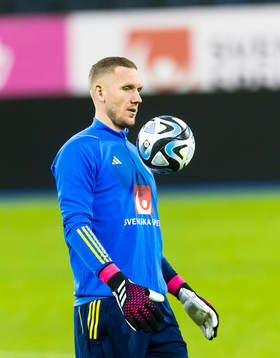 Goalkeeper Robin Olsen of Sweden
