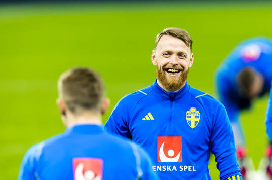 Goalkeeper Viktor Johansson of Sweden