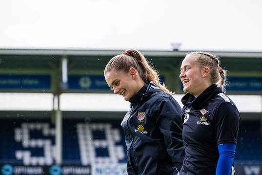 Guro Hammer Røn and Ingeborg Lye Skretting of AaFK Fortuna
