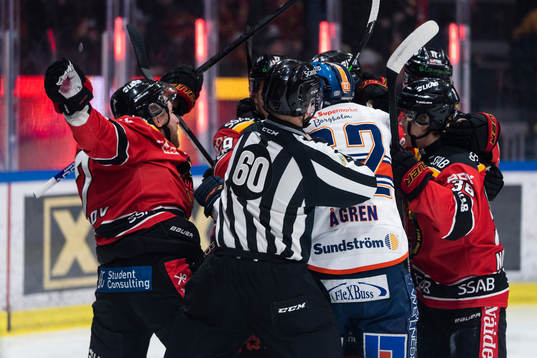 Luleås spelare jublar