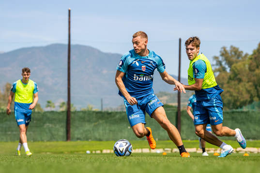 Julian Ryerson and Fredrik André Bjørkan of the Norwegian