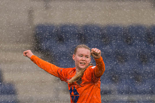 Karna Solskjær of AaFK Fortuna celebrates