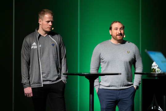 Gefles Mikael Bengtsson och tränare Martin Rauschenberg