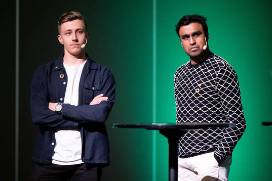 Västerås Simon Gefvert och tränare Kalle Karlsson