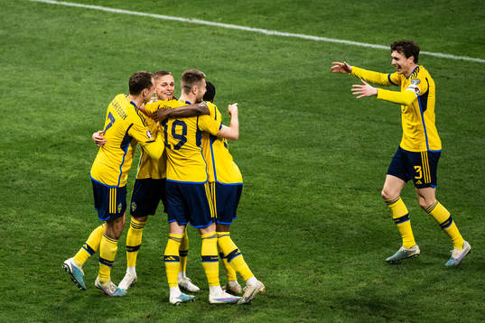 Jesper Karlsson of Sweden celebrates