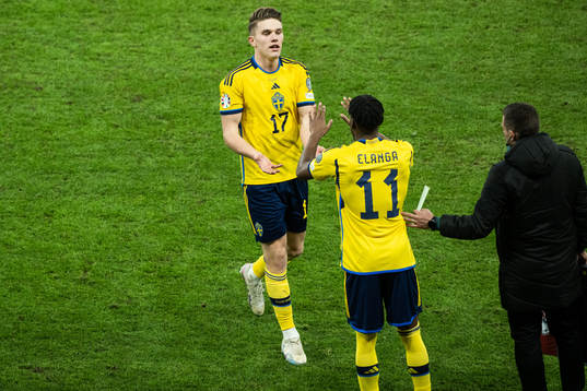Viktor Gyökeres of Sweden is substituted off for Anthony