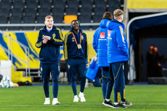 Dejan Kulusevski and Ken Sema of Sweden