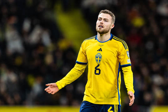Gabriel Gudmundsson of Sweden looks dejected
