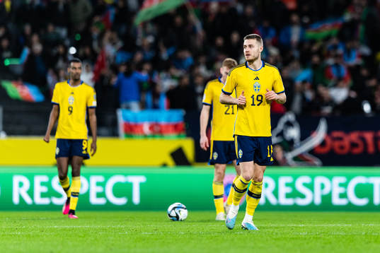 Alexander Isak, Dejan Kulusevski and Mattias Svanberg of