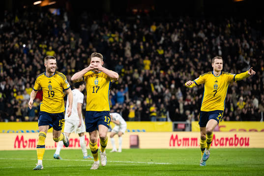 Mattias Svanberg, Viktor Gyökeres and Viktor Claesson of
