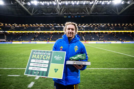 Player of the match Emil Forsberg of Sweden