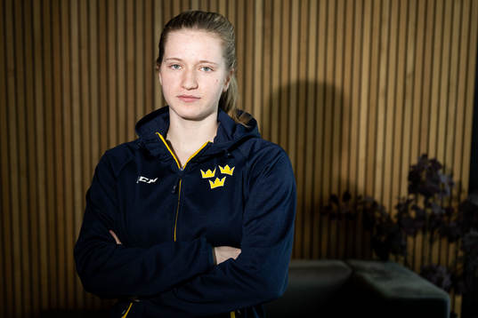 Hilda Svensson of Sweden’s women national Ice Hockey team
