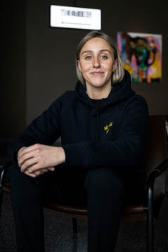 Hanna Olsson of Sweden’s women national Ice Hockey team