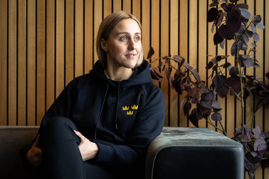 Hanna Olsson of Sweden’s women national Ice Hockey team