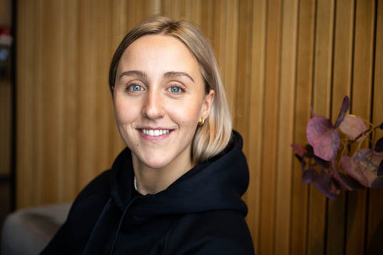 Hanna Olsson of Sweden’s women national Ice Hockey team