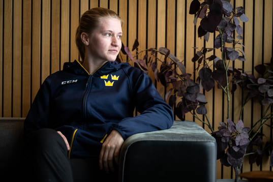 Hilda Svensson of Sweden’s women national Ice Hockey team