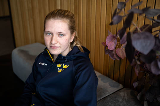 Hilda Svensson of Sweden’s women national Ice Hockey team