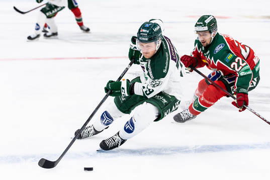 Färjestads Patrik Lundh och Frölundas Linus Nässen
