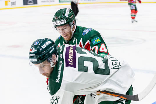 Frölundas Andreas Borgman och Färjestads Per Åslund
