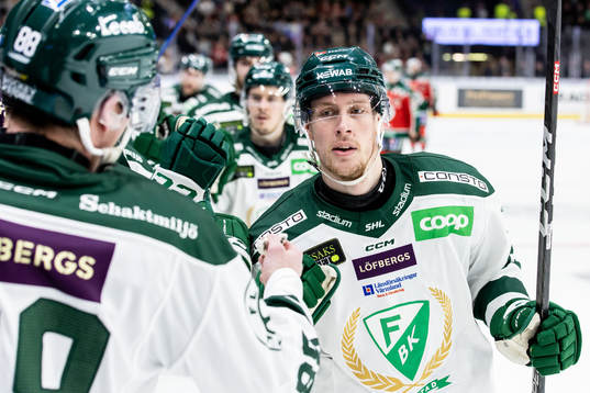 Färjestads Mattias Göransson jublar