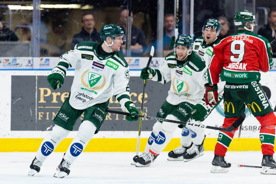 Färjestads Mattias Göransson jublar