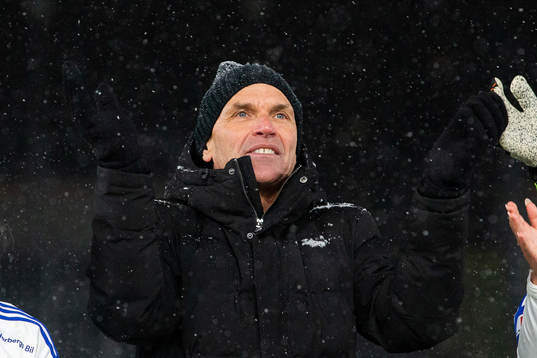 IFK Norrköpings tränare Tor-Arne Fredheim jublar