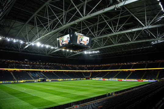 General interior view over Friends Arena