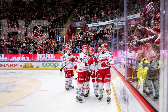 Timrås spelare jublar