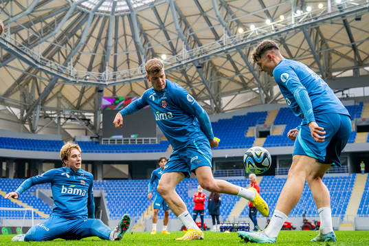 Kristian Thorstvedt, Alexander Sørloth and Jørgen Strand