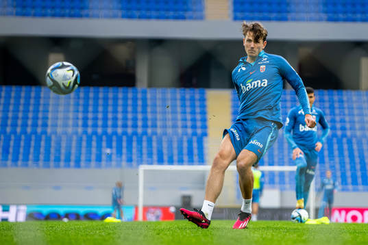 Sander Berge of the Norwegian national football team