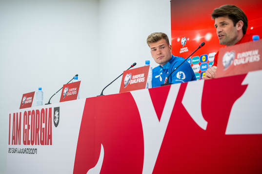 Alexander Sørloth and Morten Morisbak Skjønsberg, press