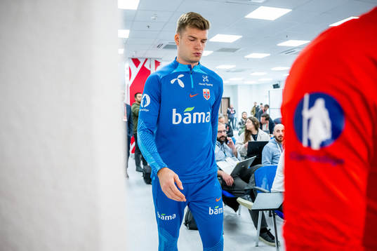 Alexander Sørloth of the Norwegian national football team