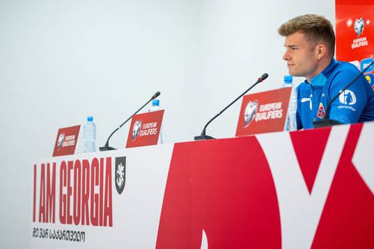 Alexander Sørloth of the Norwegian national football team