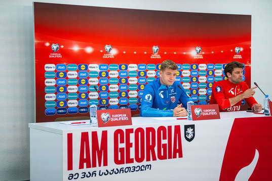 Alexander Sørloth and Morten Morisbak Skjønsberg, press